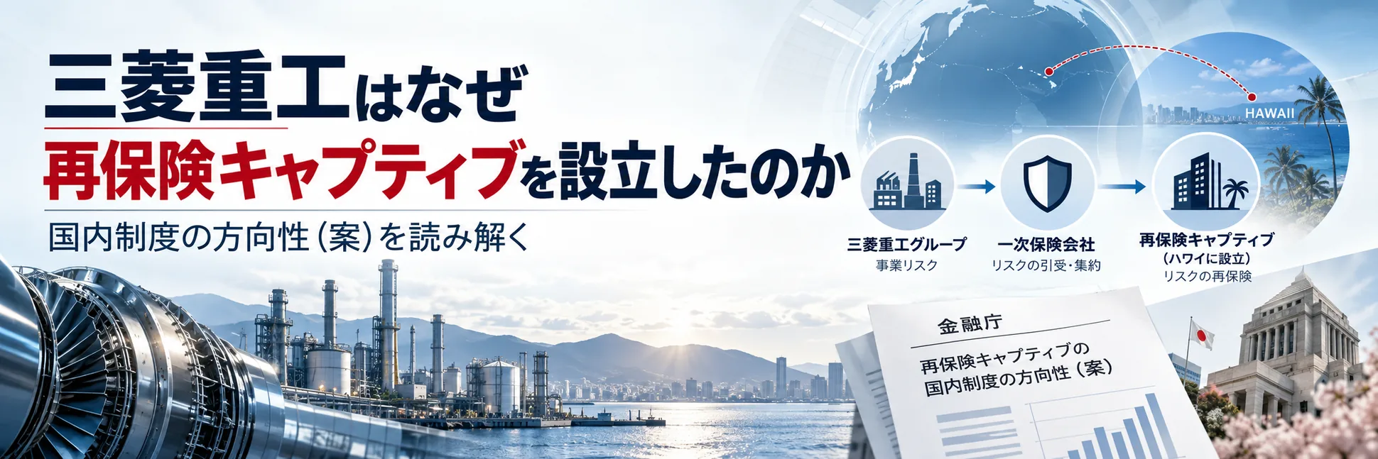 三菱重工はなぜハワイに再保険キャプティブを設立したのか 金融庁が国内制度創設を検討