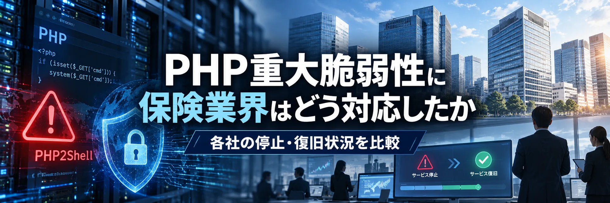 PHPの重大脆弱性「PHP2Shell」に保険業界はどう対応したか 東京海上日動・第一フロンティア生命などの停止・復旧状況を比較