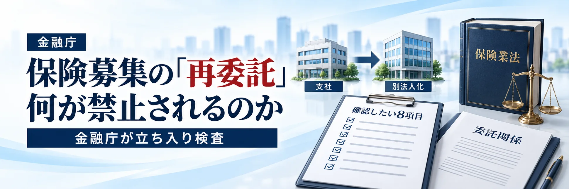 保険募集の「再委託」は何が禁止されるのか 支社の別法人化・のれん分け型代理店が確認したい8項目