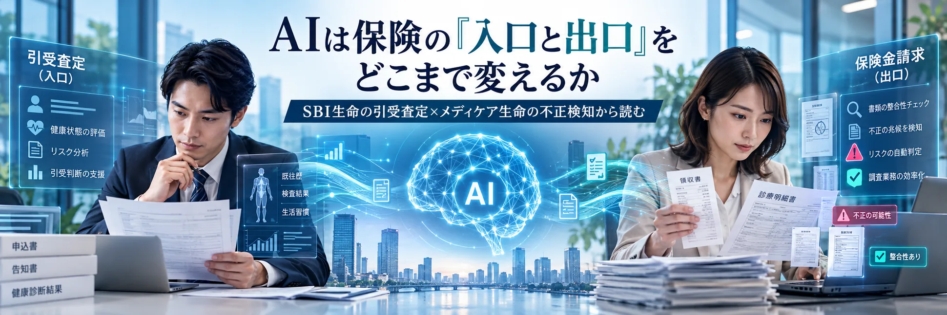 AIは保険の「入口と出口」をどこまで変えるか SBI生命の引受査定×メディケア生命の不正検知から読む