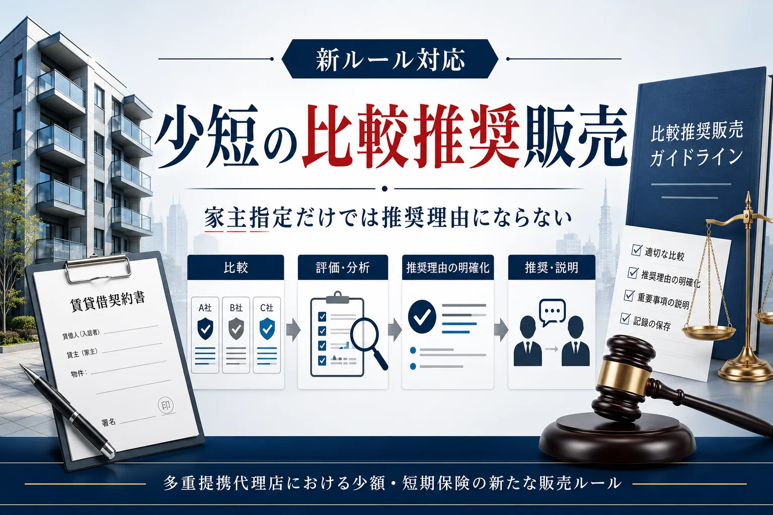 少短を扱う乗合代理店にも比較推奨販売の新ルール 「家主指定」「保証会社指定」だけでは推奨理由にならず